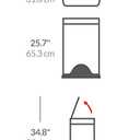 simplehuman 38-Liter Fingerprint-Proof Brushed Stainless Steel Rectangular Step-On Trash Can