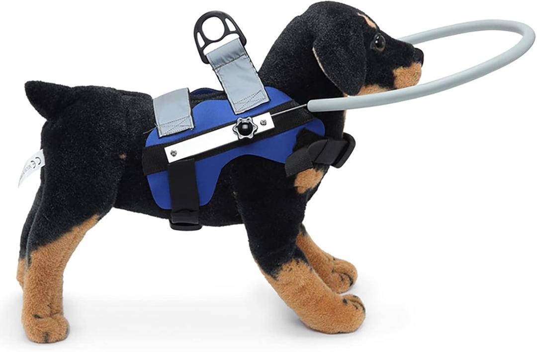 Upgrade Walking Ring Harness for Blind Dogs with D-Ring, Device for Blind Dogs, Ring Vest for Blind Blue Pets Small (Small: Recommand Weight 8.8-22 lbs (4-10kg))