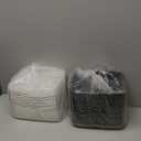 50 Pack (100-Piece) 32 oz Meal Prep Containers Reusable with Lids 3-Compartment, To Go Take Out Plastic Food Storage Containers, Sturdy Leakproof Food Safe, Microwave Freezer Dishwasher Safe, Silver