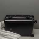 LEVEL8 Gibraltar Aluminum Zipperless Luggage 20 Inch, Hardside Carry on Suitcases with Wheels Tsa Lock, 8 Spinner Wheels, Dark Grey