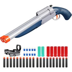 Double-barreled Toy Gun - Two Modes Realistic Soft Bullet Toy Guns Blaster with Sight - Educational Shooting Toy Shotgun - Gifts Christmas Birthday Halloween Present