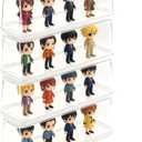 4 Pack Display Box, Dustproof Showcase for Collectibles Mini Funko Pop Popmart Action Figures