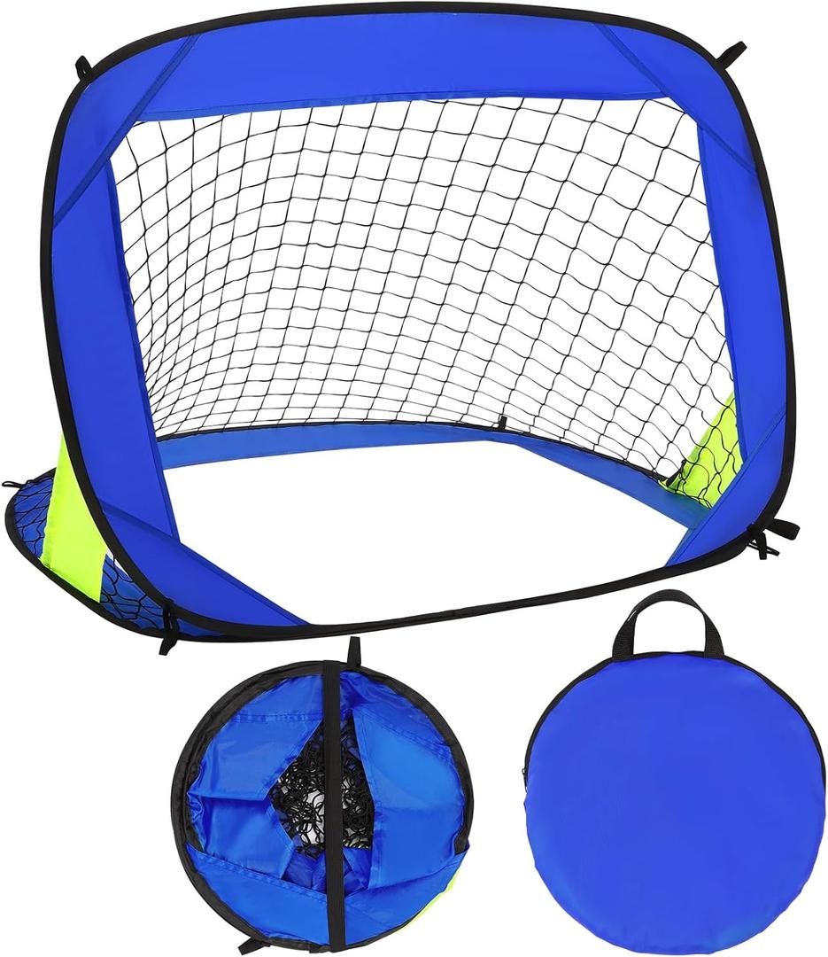 Pop Up Soccer Goal, 3.3x2.2ft Portable Soccer Goals for Outdoor Indoor, Foldable Backyard Soccer Goal, Mini Soccer Net with Carry Bag