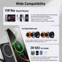 Wireless Charger for Samsung, 3 in 1 Wireless Charging Station with Watch Charger, Foldable Magnetic Charger for S25 Ultra/S24 Ultra/Z Flip 7/Fold 6/Buds 3