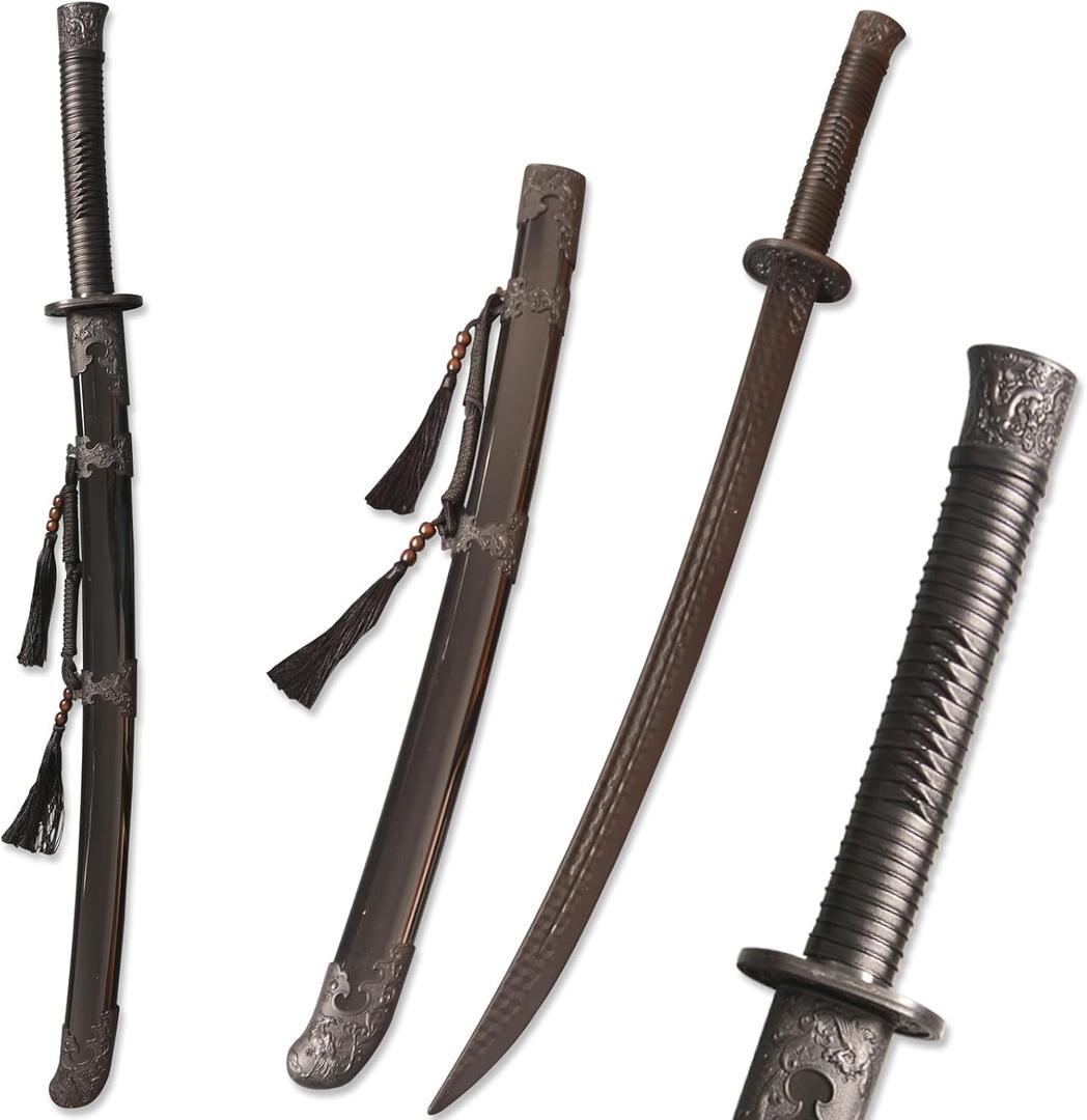 High Strength Polypropylene Hmong Sword Training Martial Arts Antique Sword Samurai with Sheath for Practice and Training Three Lengths