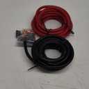 40FT 0 Gauge Wire Copper Clad Aluminum,1/0 Battery Cable,20pcs Lugs Terminal Connectors with 3:1Heat Shrink Tube for Amp, Inverter, Winch, Reducer, Starter, Solar Power, DC Wiring