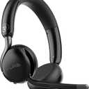 JLab, Go Work Gen 3, Wireless Headset, Boom Microphone, Noise Cancelling Mic, USB-C Dongle, Bluetooth Multipoint, Black