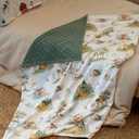 Baby Blanket for Boys Girls, Super Soft Double Layer Minky Dot Blanket with Woodland Animals, 30x40 Inch Lightweight Dotted Backing for Infant Toddler Nursery Crib, Sensory Security Throw