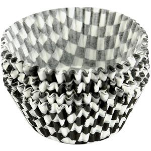 BinaryABC Black Checkered Cupcake Liners Baking Cups,Birthday Cake Decorations Party Supplies,100Pcs
