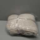 Snuggle Sac Cream Waffle Blanket for Couch Bed Sofa 60x80 inches, Reversible Beige Soft Throw Microfiber Fluffy Fuzzy Cozy Knit Twin Blanket for Women Mothers Birthday Gifts