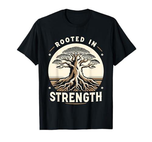African Baobab Tree Pride Black Heritage Rooted In Strength T-Shirt, Medium