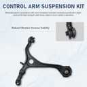 K640289 K640290 Front Lower Control Arm and Ball Joint Assembly Fit for 2003-2007 Honda Accord 2004-2008 Acura TSX -4pc Set