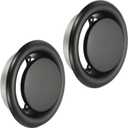 PATIKIL 6 Inch Round Ceiling Diffuser, 2pcs Metal Adjustable Wall Air Vent Diffuser Vent Duct Cover Exhaust Supply for Kitchen Bathroom Garage, Black