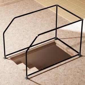 Lift Attic Ladder Safety Railing, Adjustable Loft Handrail, Attic Ladder Climbing Assistance Railing Stainless Steel,Stable Architecture and Sturdy Support for Secure Ascending and Descending