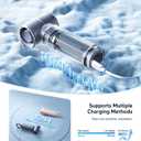 WSKEN Mini Handheld Portable Fan - Small Pocket Powerful Turbo Fan Personal Rechargeable Battery Operated USB Charger, 5 Speeds Summer Travel Essentials Gifts for Women/Men/Working/Outdoor,Gray