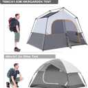 HIKERGARDEN 6-8 Person Camping Tent - Portable Family Cabin Tent for Camp, Windproof Fabric Camp Tent Outdoor for Hiking, Backpacking, Traveling