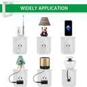 Outlet Shelf, Bathroom Wall Holder with Built-in Cable Management, Wall Organizer for Smart Home Decor Space Saving Electric Toothbrush Use as Echo Holder (2 Pack)