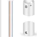VIHOSE 48 Inch Ceiling Fan Downrod with Extension Cord 4 ft White Downrod for Ceiling Fan 1 Inch Outside Diameter Not Threaded Suitable for a Wide Range of Fans