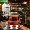 Electric Kettle, No Plastic Contact With Water, Wide Mouth For Easy Cleaning, Auto Shut Off, 1.8L Tea Kettle & Hot Water Boiler, Water Heater & Teapot, Black, 1000W