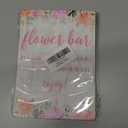 2 x Flower Bar Table Sign 5x7 Inch, Wedding Flowers Small Wooden Stand, Bridal Shower Table Sign, Flower Bar Desk Decor