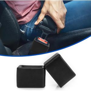 PSLER Seat Belt Buckle Holder Silicone, 2 PackBlack Color
