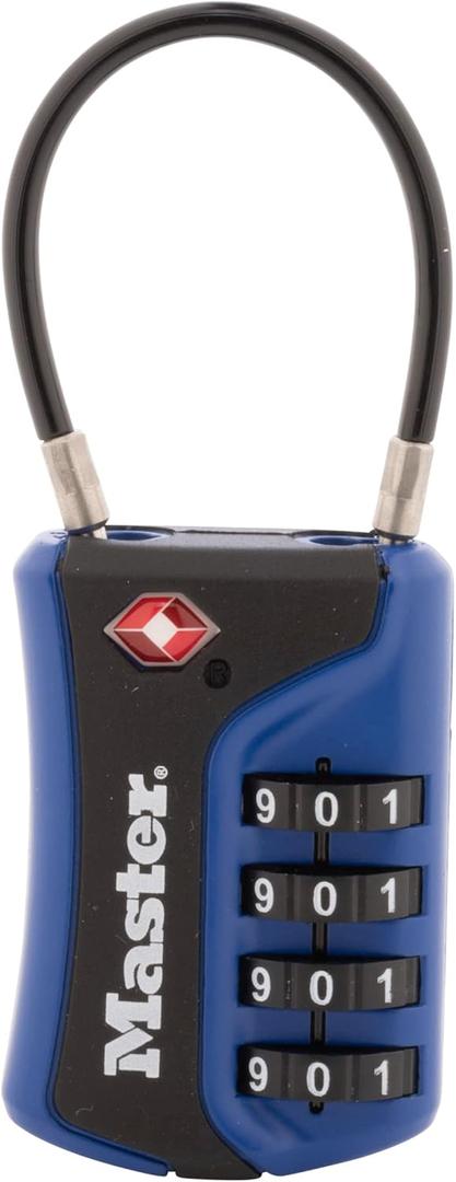 Master Lock 4697D Set Your Own Combination TSA Approved Luggage Lock, 1 Pack, Colors may vary