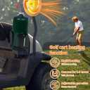 2-in-1 6800 BTU Golf Cart Heater Propane with Storage Box, Adjustable Cup Holder & Camping Base, Compatible with EZGO, Club Car, Yamaha, and More, Golf Cart Accessories (Propane Tank Not Included)