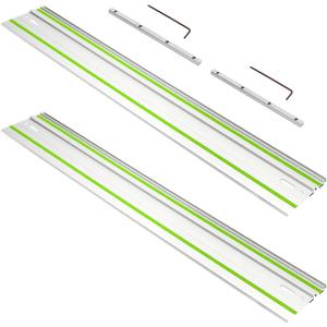 110in Track Saw Guide Rail for festool Track Saw, 55" x 2 Guide Rail with Connector for festool FS1400/2 Guide Rail, Perfect for festool Track Saw and Woodworking Longer Cuts