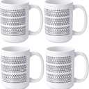 Lounsweer 4 Pieces Hidden Message Coffee Mugs 15 oz Funny Secret Messages Ceramic Mugs Sarcastic White Elephant Gifts for Family Coworkers Friends Office Funny Prank Gag for Birthday(White)