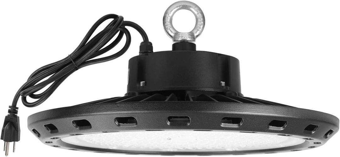 Q QINGCHEN 200W UFO LED High Bay Light 5000K Daylight White, ETL Certified LED Warehouse Light Fixtures,Replacement for 800W MH/HPS