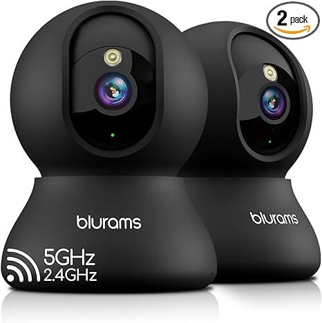 blurams 5G Indoor Cameras for Home Security, 2K Pet Camera with Phone App, 360° PTZ Home Cam w/DualBand WiFi6, 2Way Talk, Free Human/Sound Detection, Motion Tracking, Night Vision, Works with Alexa