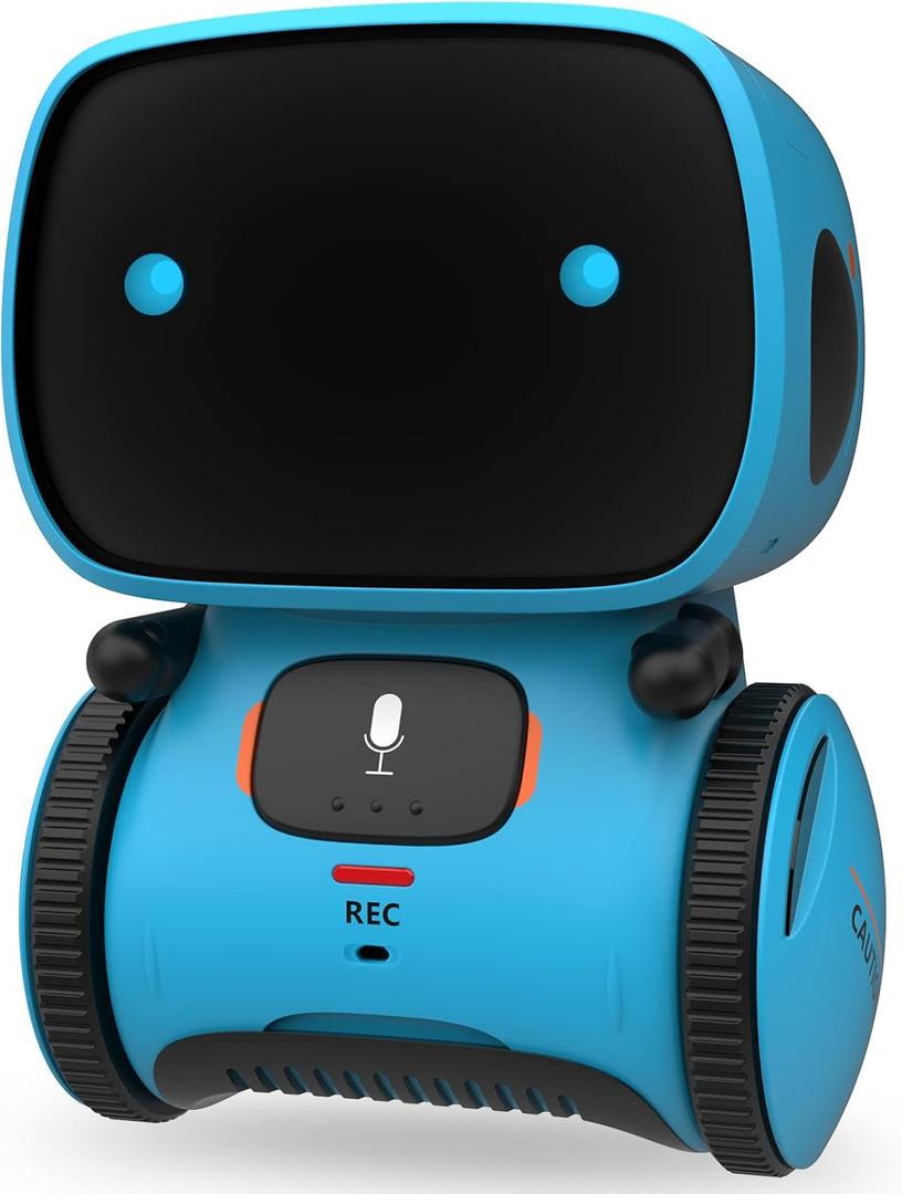 GILOBABY Interactive Talking Robot for Boys, Smart Toy with Touch Control, Playback Mode, Dancing, Singing, Educational Gift for 3-7 Year Old Kids (Blue)