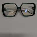 VISOONE Oversized TR90 Blue Light Blocking Glasses Fashion Accessories Non Prescription for Women Harvard (Emerald Green)