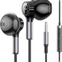 BENEWY Wired Earbuds with Microphone, Wired Earphones in-Ear Headphones, Volume Control, Powerful Bass and Clear Audio, 3.5mm Jack Earbuds for iPhone, iPad, Laptop, Computer, MP3