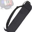 Portable Drumstick Bag - Small Storage Case With Hooks Inside for Drum Set Mallet and Percussion Sticks