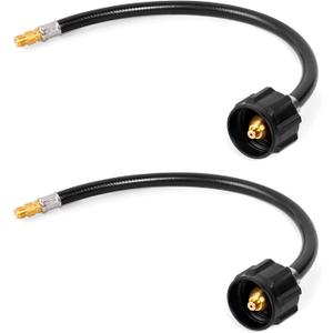 GASPRO 15 Inch RV Propane Hose with 1/4" Male Inverted, Camper Propane Hose Replacement for 2-Stage Auto Changeover Regulator, 2-Pack