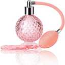 Lamoutor Vintage Perfume Spray Bottle 100ml Pink Vintage Refillable Perfume Bottle with Long Tassel