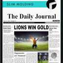 Americanflat 11x22 Newspaper Frame with Polished Plexiglass - Display for Assorted Media Articles - Streamline Collection - Thin Border Picture Frame for Wall Display - Black