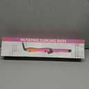 Extra-Long Barrel Rotating Curling Iron with Short Clamp, Automatic Curling Iron 1 Inch Creates Loose Curls  for Medium and Long Hair, High Heat 410F, Instant Heat up, Double Ceramic, Dual Voltage (Rose and Orange)