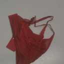 Avidlove Lace Bralette for Women Wireless Mesh Bralettes Sexy V Neck Tank Top with Modal Rabbit Ear Lining (Small, Wine Red)