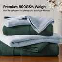 Madison Park 800GSM Bathroom Towel Set of 8 100% Cotton Bath Towel Set for Bathroom Luxurious Highly Absorbent 2 Bath Towels 2 Hand Towels 4 Washcloths Quick Dry Spa Quality Dark Green, Multi-Sizes
