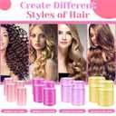 Self Grip Hair Rollers Curlers Set 36Pcs, Hair Roller Sets 4 Sizes (Jumbo, Large, Medium, Small) with Clips and Comb for Long Medium Short Thick Fine Thin Hair Volume