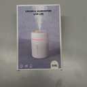 Portable Mini Humidifier, 300ml USB Cool Mist Small Humidifier with Colorful Lights. Perfect for Bedroom, Office, Plants, travel & Car (White)