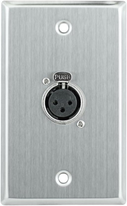 Saga Elite XLR-F1 Single-Gang Wall Plate with Female XLR Connector