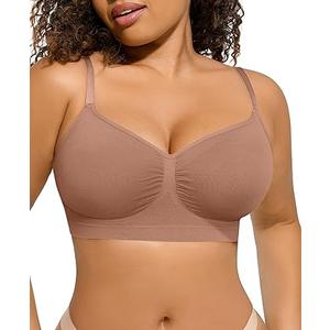 Women's Wireless Seamless Bras No Underwire Stretch Adjustable Bralettes Comfortable Soft Everyday Bra, Nude M Women's Wireless Seamless Bras No Underwire Stretch Adjustable Bralettes Comfortable Soft Everyday Bra, Nude M
