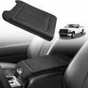 Muslogy Center Console Armrest Cover Fit for Ford F-150 F150 2009-2014 Accessories, Comfort Armrest Pad Console Lid Cushion Vegan Leather Regular Thick(Seat ONLY)