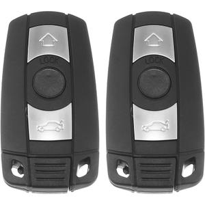X AUTOHAUX 2pcs 315MHz KR55WK49127 Replacement Smart Proximity Keyless Entry Remote Car Key Fob for BMW 1 3 5 6 Series 2006-2014 3 Buttons with Door Key 46 Chip