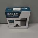 Solar Wall Lights Outdoor Waterproof: LED Wall Sconce Fixture for Backyard Patio Deck Porch - Solar Powered Dusk to Dawn Farmhouse Lighting for Garden Fence Decor (Dark Green)