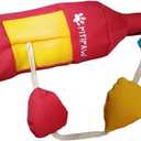 3-in-1 Eco-Friendly Dog Squeaky Toys for Medium Small Puppy Breed Dogs, Dog Toys for Beagle Corgi Frenchie to Keep Them Busy Snuffle Toy for Dogs with Treat Dispenser Tug off Toy Play, Bottle-Shaped