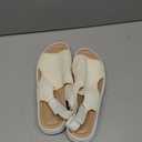 mysoft Women's Comfortable Air Cushion Support Walking Sandals Breathable Knit Slingback Platform Shoes (8, Beige)